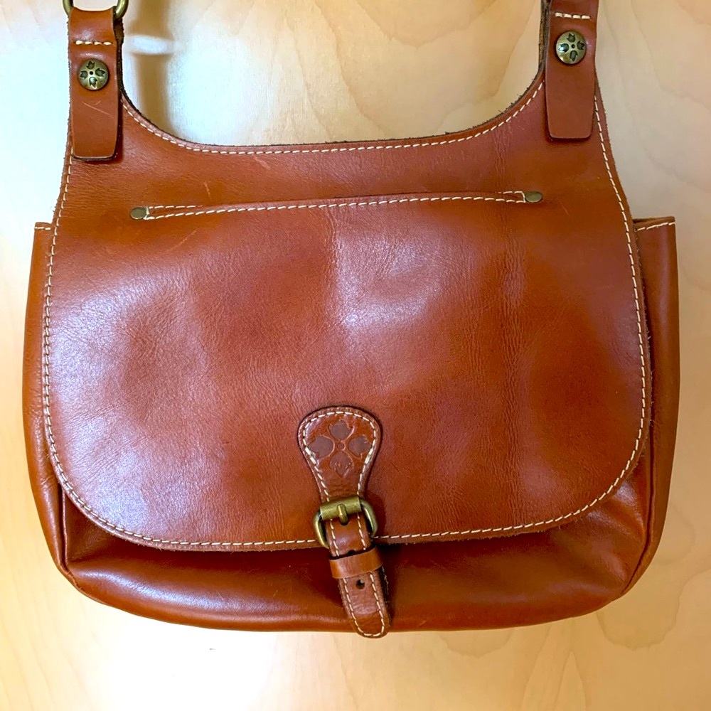 Patricia Nash Italian Leather Brown Satchel bag